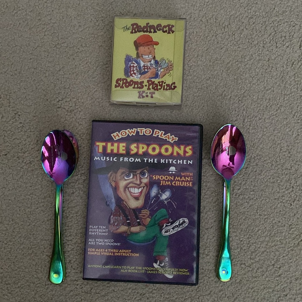 Jim Cruise how to play the spoons & Redneck spoons playing kit.
